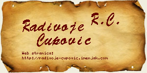Radivoje Čupović vizit kartica
